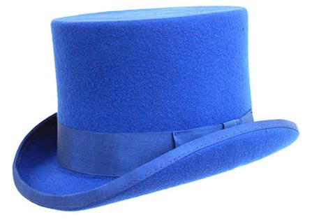 a blue top hat