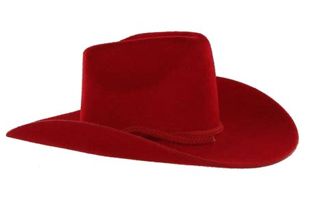 a red cowboy hat
