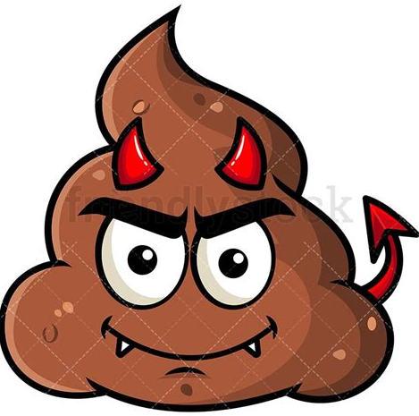cartoon devil turd